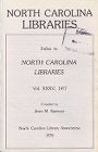 North Carolina Libraries, Biennial Index,1977-1978